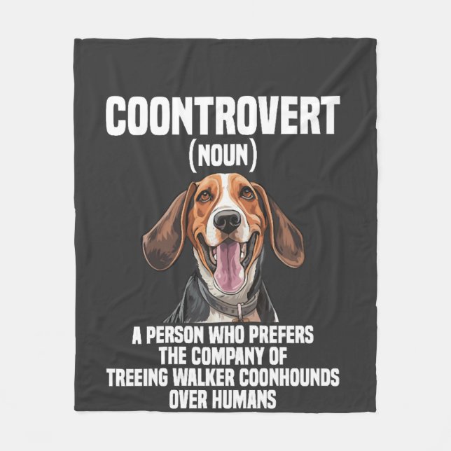 Cobertor De Velo Amante do Treeing Walker Coonhound Cachorro Coontr (Frente)