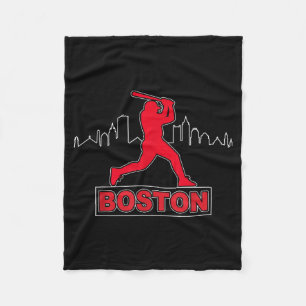 Cobertor De Velo Amantes de Boston Coração de Beisebol Retrô da Sil