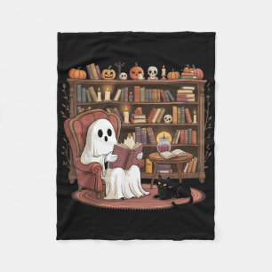Cobertor De Velo Amantes de Livros de Leitura Fantasma Halloween Bi