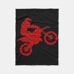 Cobertor De Velo Amantes de Motocross Corações de Valentino Amam Bi