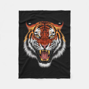 Cobertor De Velo Amantes de os animais Realistas de Tiger Roaring F