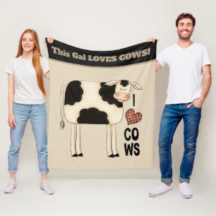 Cobertor De Velo Amantes de vacas do país engraçados adicionam me