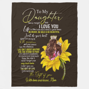 Cobertor De Velo Amantes Filhos À Minha Filha Amor Mãe