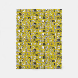 Cobertor De Velo Amarelo ABC