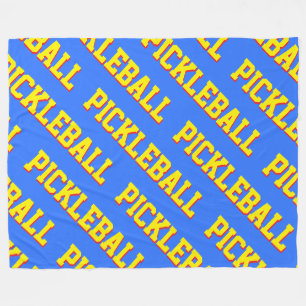 Cobertor De Velo Amarelo Brilhante Vermelho Repetindo PICKLEBALL Em