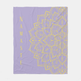 Cobertor De Velo Amarelo e Lavanda Mandala Fleece Blanket