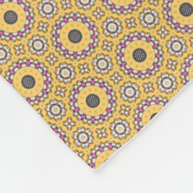 Cobertor De Velo Amarelo e Rosa (Quina)