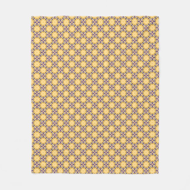 Cobertor De Velo Amarelo e Roxo (Frente)