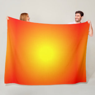 Cobertor De Velo Amarelo Laranja Vermelho Fogo Solar Brilhante Aleg