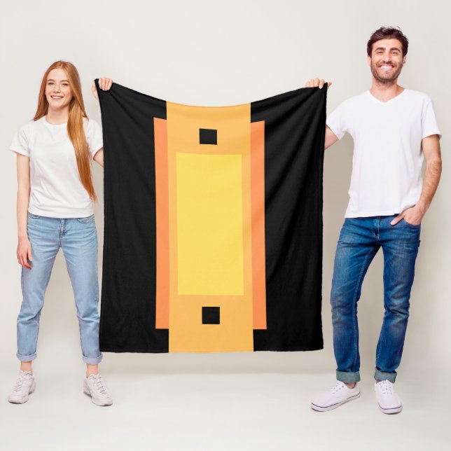 Cobertor De Velo Amarelo - Mínimo Laranja Preto (In Situ)