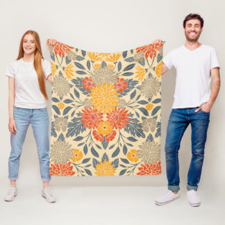 Cobertor De Velo Amarelo quente, laranja e azul