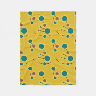 Cobertor De Velo Amarelo Retroativo Universo Pontilhado