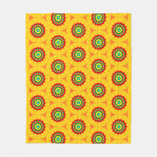 Cobertor De Velo Amarelo, Vermelho e Impulso Verde Negrito