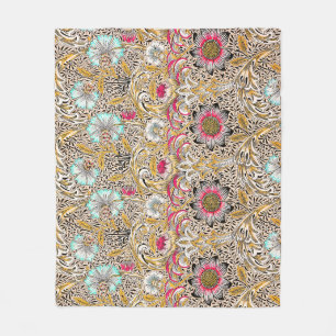Cobertor De Velo Amarelo vintage rosa Corncockle de William Morris