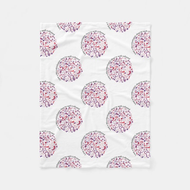 Cobertor De Velo Ame um Microbiólogo (Frente)