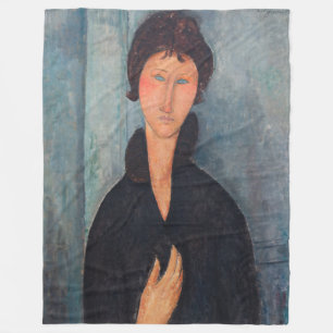 Cobertor De Velo Amedeo Modigliani - Mulher com Olhos Azuis
