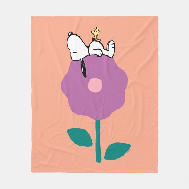 Cobertor De Velo Amendoins | Apito De Esnoopia E Flor De Madeira (Frente)