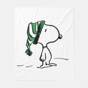 Cobertor De Velo Amendoins   Boné de Neve Verde Snoopy