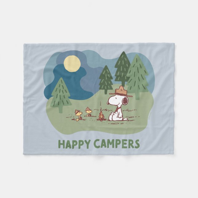 Cobertor De Velo Amendoins | Campo de Snoopy & Woodstock (Frente (Horizontal))