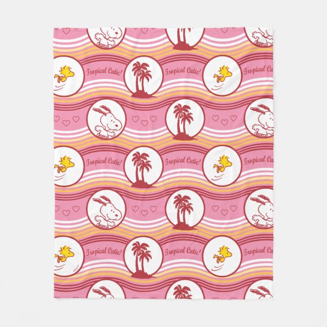 Cobertor De Velo Amendoins | Circuito Tropical de Snoopy & Woodstoc (Frente)