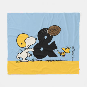 Cobertor De Velo Amendoins   Futebol Snoopy & Woodstock