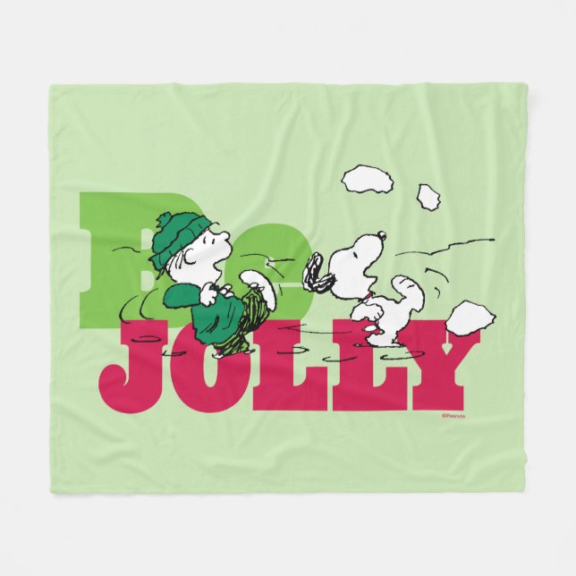Cobertor De Velo Amendoins | Linus & Snoopy Be Jolly (Frente (Horizontal))