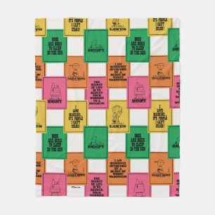 Cobertor De Velo Amendoins   Padrão de bloco de cores divertido