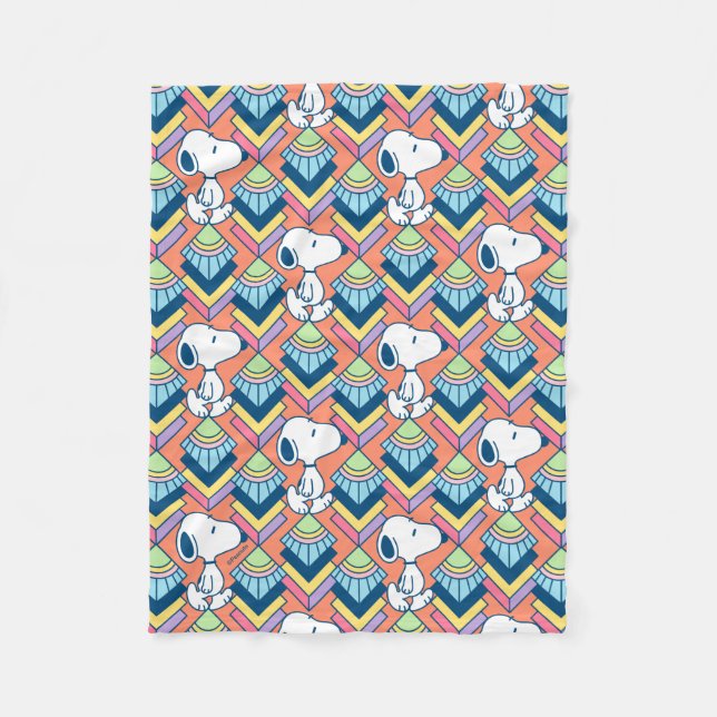 Cobertor De Velo Amendoins | Padrão de Sonhos de Deco Snoopy (Frente)