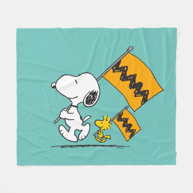Cobertor De Velo Amendoins | Sinalizadores de Snoopy & Woodstock (Frente (Horizontal))