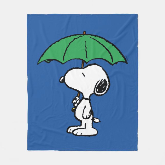 Cobertor De Velo Amendoins | Snoopy Green Umbrella (Frente)