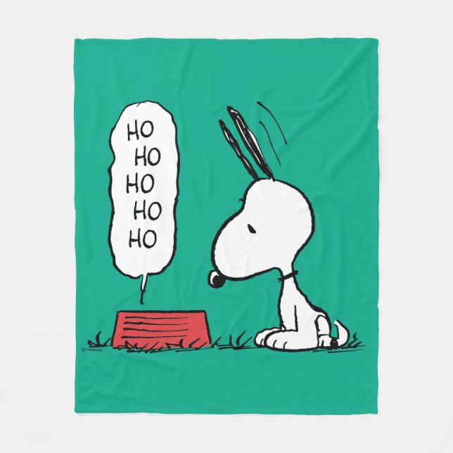 Cobertor De Velo Amendoins | Snoopy Ho Ho Comida Dish (Frente)