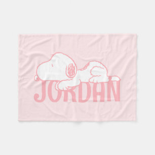 Cobertor De Velo Amendoins   Snoopy Pastel Baby