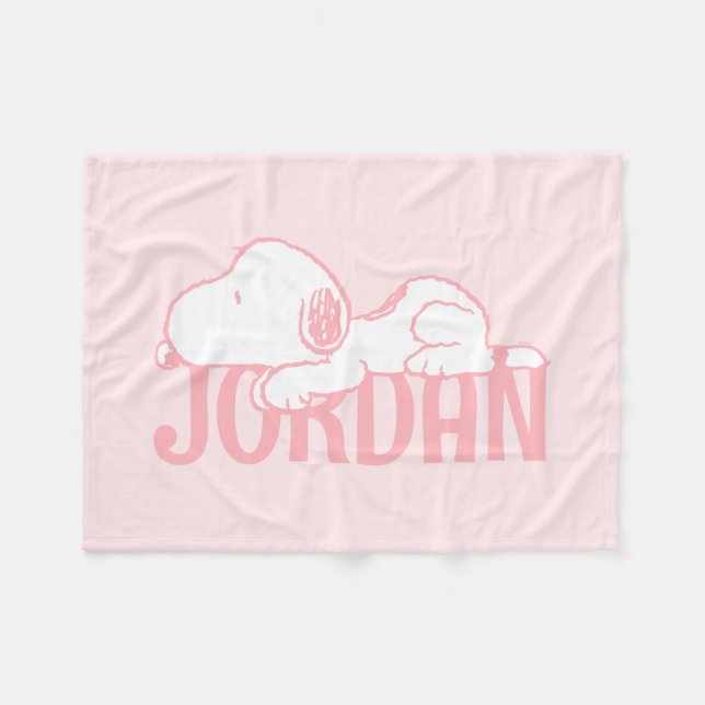Cobertor De Velo Amendoins | Snoopy Pastel Baby (Frente (Horizontal))