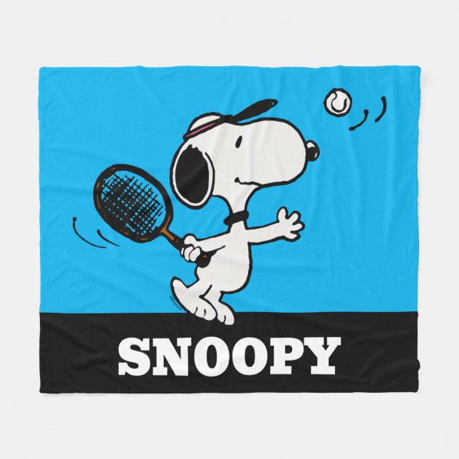 Cobertor De Velo Amendoins | Snoopy Plays Tênis (Frente (Horizontal))