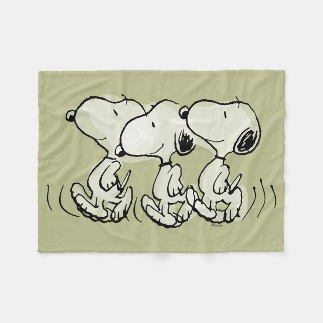 Cobertor De Velo Amendoins | Snoopy Walking Alto (Frente (Horizontal))