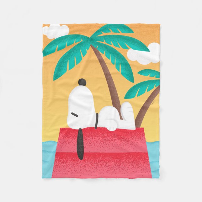 Cobertor De Velo Amendoins | Sonhos De Deco Tropical Snoopy (Frente)