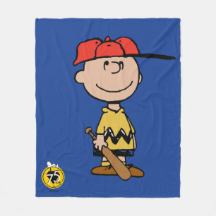 Cobertor De Velo Amendoins   Sorriso Charlie Brown Baseball