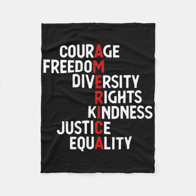 Cobertor De Velo América Coragem Liberdade Diversidade Direitos Ami (Frente)