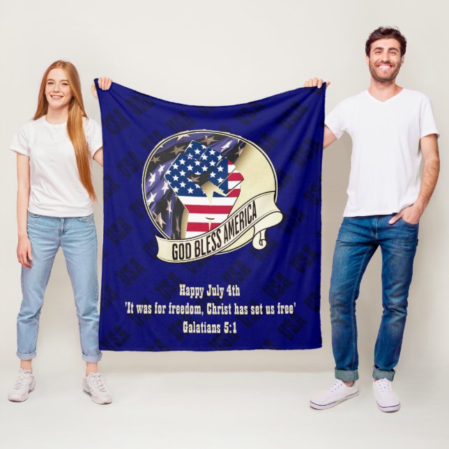 Cobertor De Velo AMÉRICA DEUS ABENÇOE Patriótica 4 de julho (In Situ)