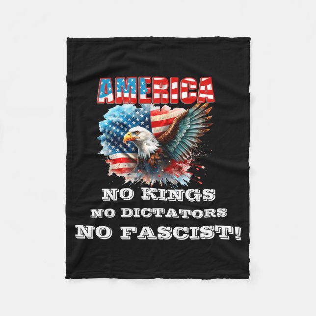 Cobertor De Velo América Sem Reis Sem Ditadores Sem Fascistas  (Frente)