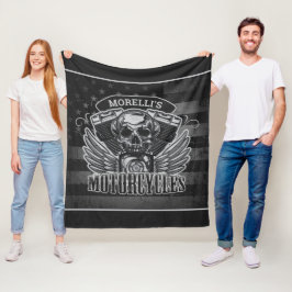 Cobertor De Velo American Biker ADD NAME Skull V-Twin Motocicletas