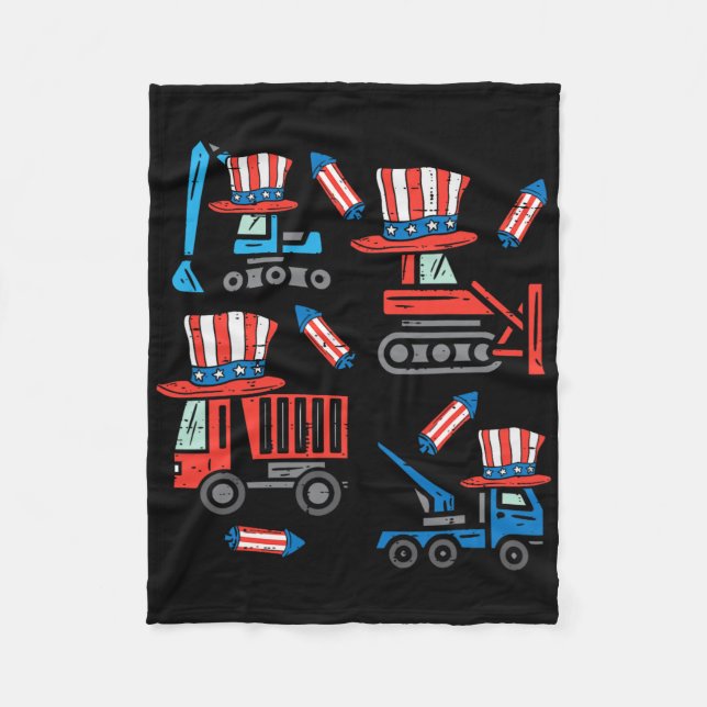 Cobertor De Velo American Construction 4 De Julho Quarto Toddler B (Frente)