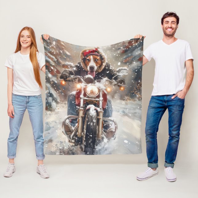 Cobertor De Velo American English Foxhound Riding Bike Natal (In Situ)