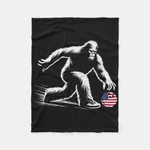 Cobertor De Velo American Flag Bigfoot Boliche Bowler
