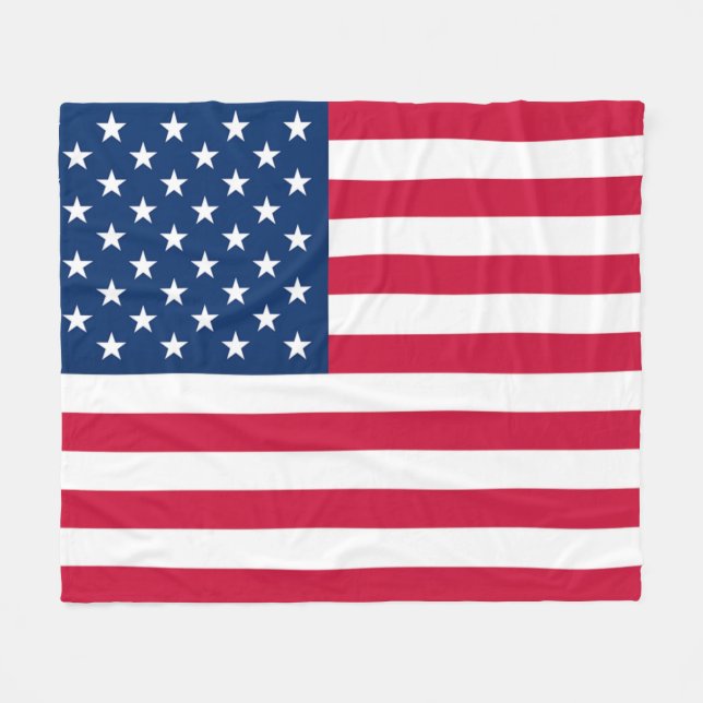 Cobertor De Velo American Flag Fleece Blanket EUA (Frente (Horizontal))