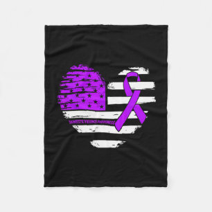 Cobertor De Velo American Flag Heart Doméstico Violência Doméstica