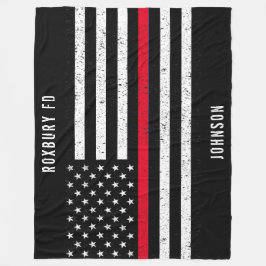 Cobertor De Velo American Flag Thin Red Line - Nome com Dificuldade