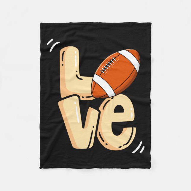 Cobertor De Velo American Football Love Valentines Rugby Srts Pl _1 (Frente)