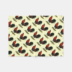 Cobertor De Velo American Game BB Black Red Rooster