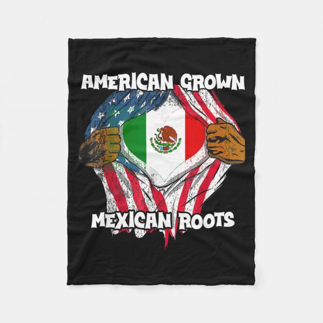 Cobertor De Velo American Grown Mexican Roots Mexico Country Lover  (Frente)